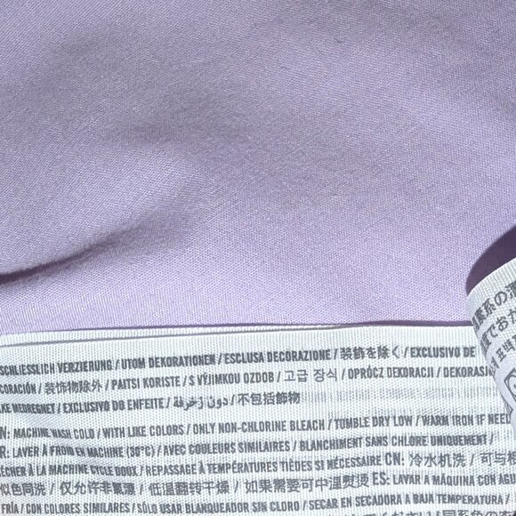 Abercrombie & Fitch | Oversized Poplin Shirt in Lavender | Size Large - Picture 9 of 13